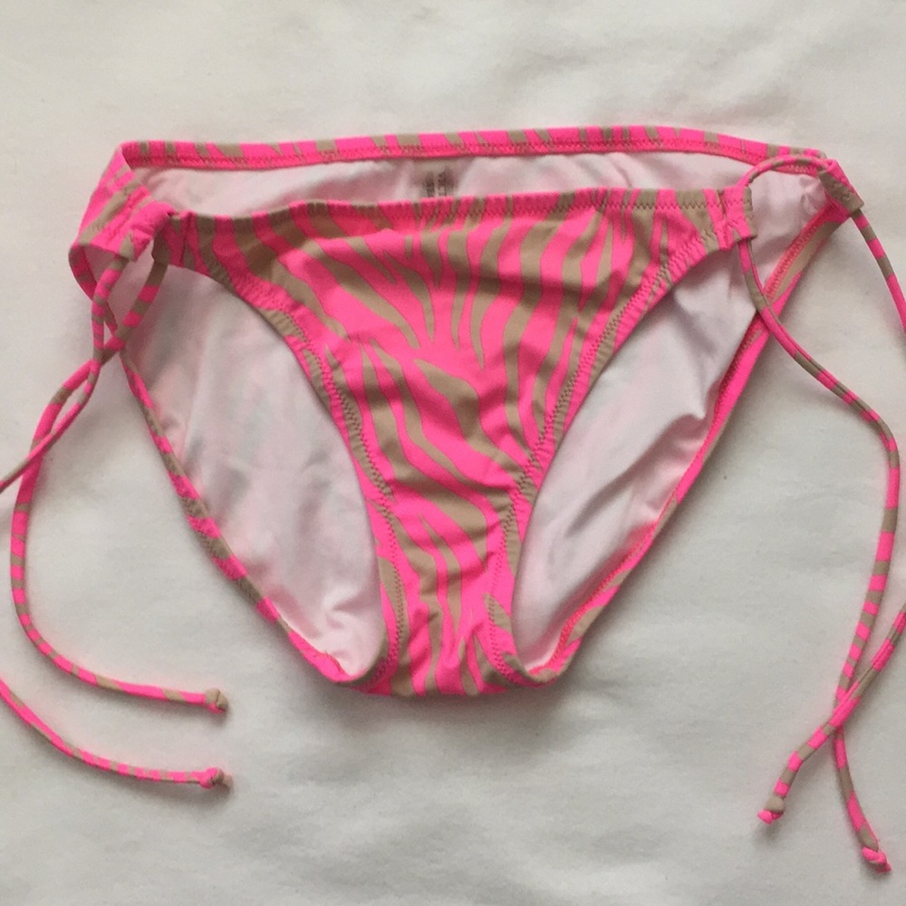 Victoria’s Secret side tie bikini bottom M pink‎ Barbiecore